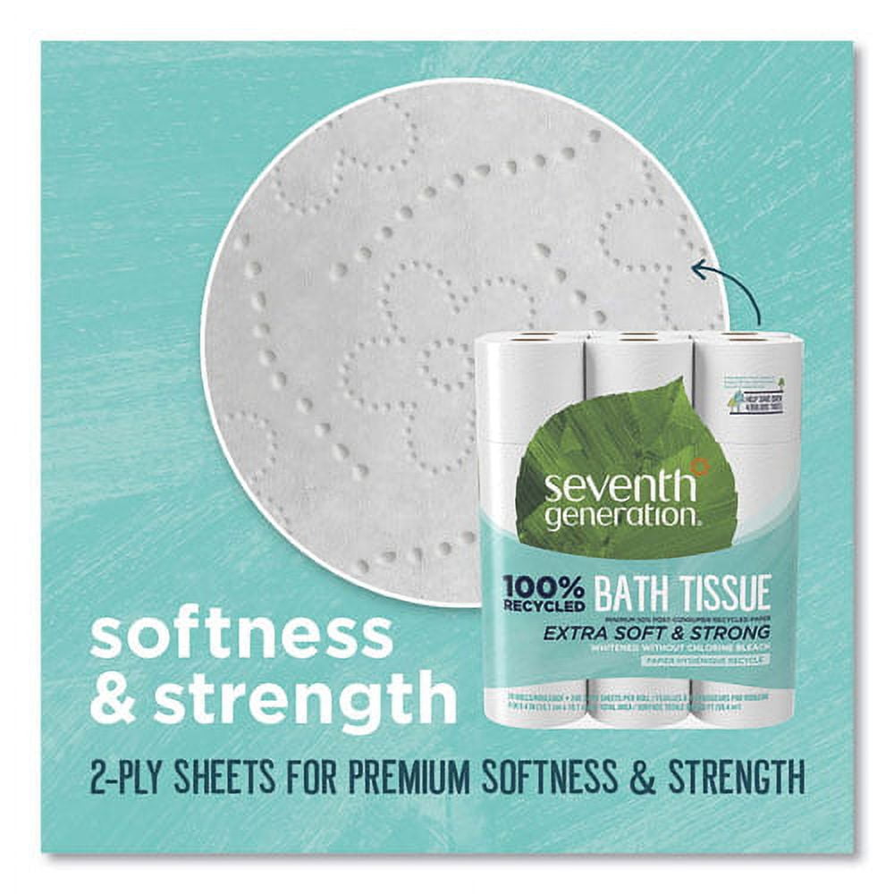 100% Recycled Bathroom Tissue, Septic Safe, 2-Ply, White, 240 Sheets/roll, 24/pack | Bundle of 5 Packs