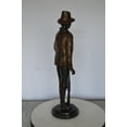thumbnail image 6 of Nifao Billy the Kid Bronze Statue mounted on Marble Base – Home Decor Sculpture, 11"L x 9"W x 31"H, 6 of 11