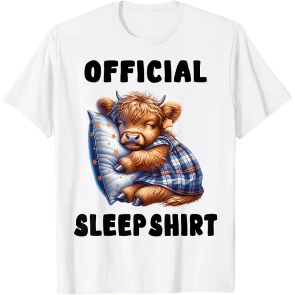 Hot Trending Highland_Cow - Official Sleepshirt Pajamas Nightgown T-Shirt S-5Xl Birthday Gifts; For Men & Women