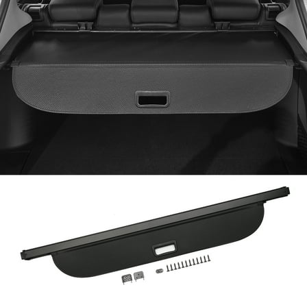 Unique Bargains Retractable Cargo Cover for Cadillac XT5 2010-2016 Rear Luggage Security Shield Shade Carbon Fiber Black