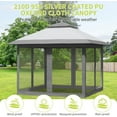 thumbnail image 2 of Luku 10x10 FT Pop Up Canopy Tent with Mosquito Netting, Outdoor Waterproof UV Shelter, Adjustable Height Gazebo, Wheeled Carry Bag, Portable Event Tent for Garden, Backyard, Deck, Parties, 2 of 6