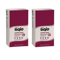 GOJO Industries 7582-02 SUPRO MAX 5,000 milliliter Heavy Duty Hand Cleaner Refill for GOJO PRO TDX Touch-Free Dispenser - Cherry Scent (2/Carton)