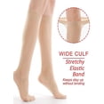 thumbnail image 3 of Luxtrada Womens Silk Reflections Sheer Toe Knee High Sheer Toe Pantyhose 4 Pair "Skin", 3 of 5