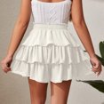 thumbnail image 7 of Flowy Shorts for Women Boho Ruffle Tiered Butterfly Skorts High Waist Mini Skirts Casual Shorts, 7 of 7