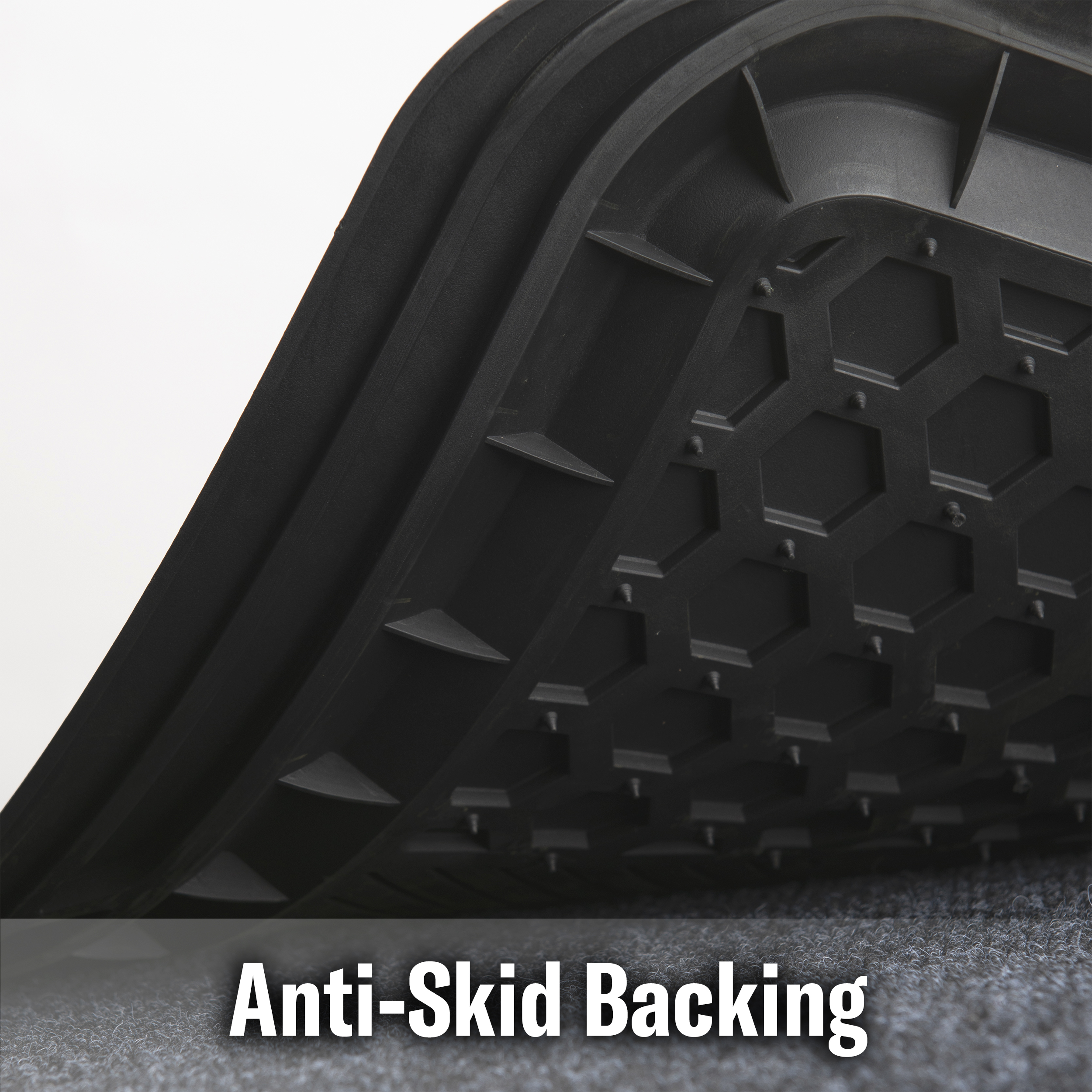 Custom Accessories Car Floor Mats Heavy-Duty 4-Piece Black
