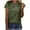 Army Green, variant on IROINNID Women's Casual Printed Retro T-Shirts Round Neck Loose Short Sleeve Pullover Tops