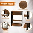 thumbnail image 4 of YUSAZENS 3-Tier Side Table with Storage Shelves, Space-Saving End Table for Small Spaces in Walnut Finish, 4 of 9