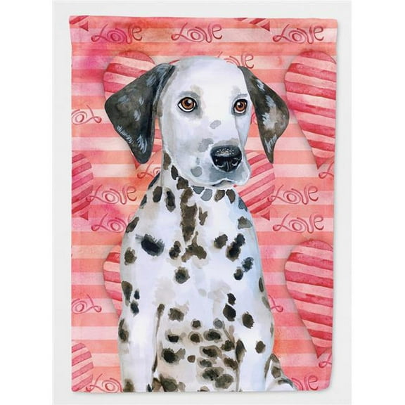 Dalmatian Puppy Love Flag Canvas - House Size