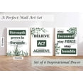 thumbnail image 3 of Induslyfe Motivational Wall Art for Living room, Office, Framed Canvas Wall Art pictures for Classroom Inspirational Office Wall Decor Olive Eucalyptus, Positive Quotes Wall Decor, Set of 6, 9x12, 3 of 7