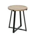 thumbnail image 3 of Abble Indoor Use White Oak Tray Top End Table with Matte Black  Metal Cross Legs, 3 of 7