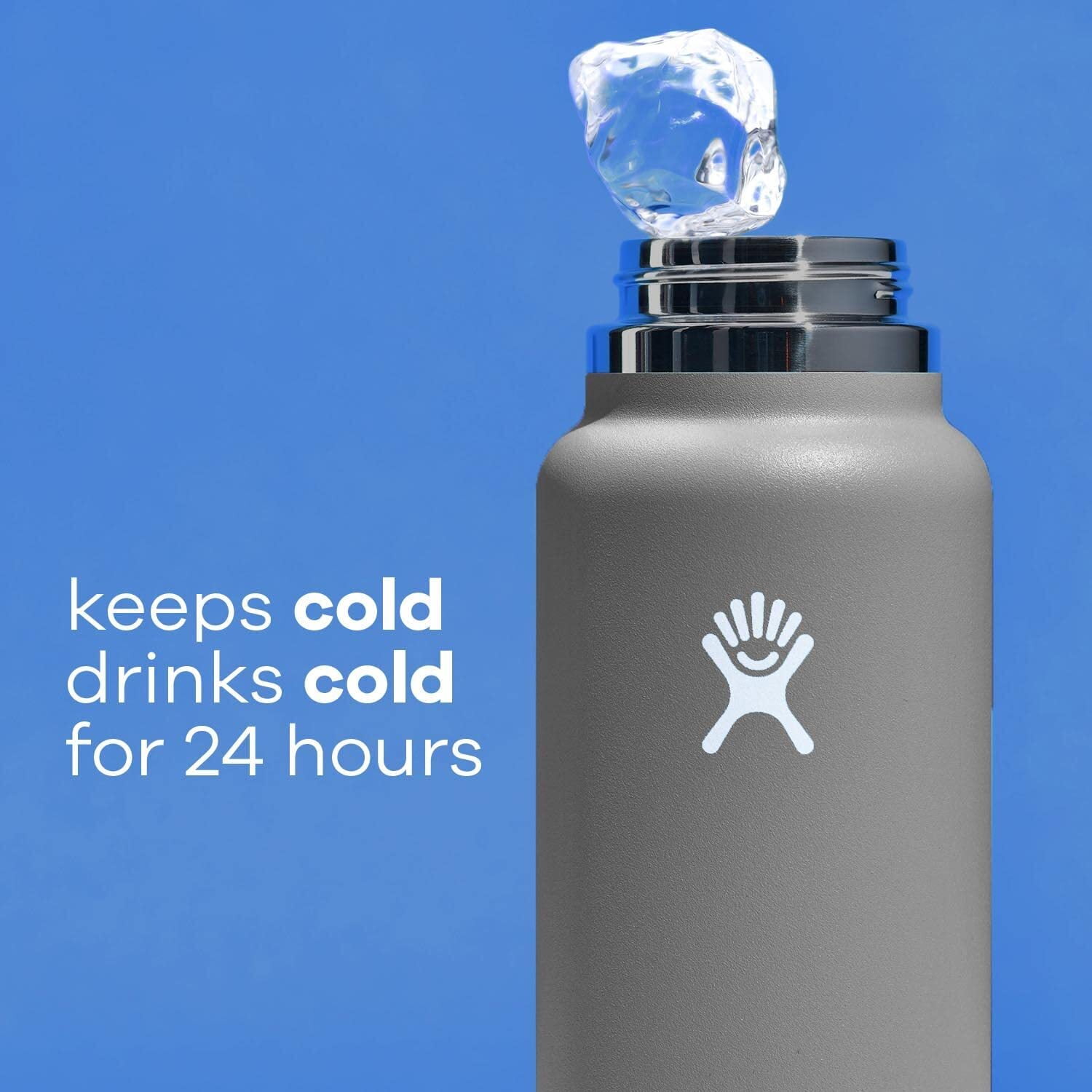 Hydro Flask 32OZ Wide Mouth 2.0 Water Bottle, Straw Lid, Multiple Colors - Black