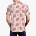 thumbnail image 4 of Balery Strawberry And Flowers Printed Men’s Short Sleeve Polo Shirt, Midweight Men's Shirt,Golf Polo shirts -, 4 of 9