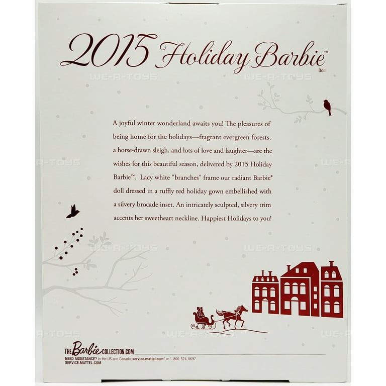 Genuine Mattel Product Barbie 2015 Holiday Doll Brand New in Original Sealed Factory Packaging Walmart