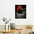 thumbnail image 2 of Nawypu Black And White Red Rose Poster Canvas Painting Wall Art Living Room Bedroom Home Decoration Mural 16x20 inch, 2 of 4