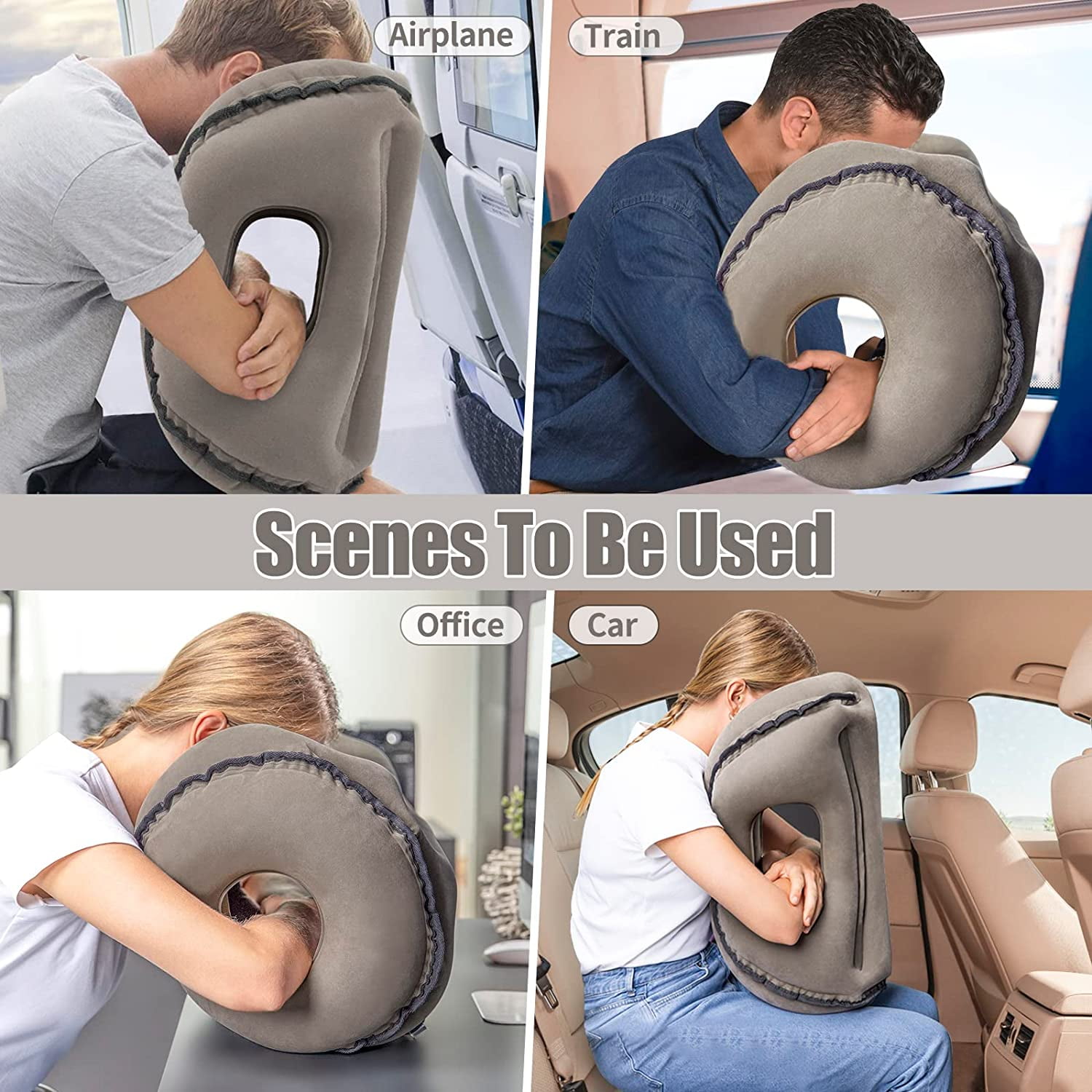 Travel Comfort Redefined: Inflatable Airplane Sleeping Pillow and
