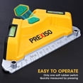 thumbnail image 2 of PREXISO Square Laser-65Ft Green Beam Floor Tile Laser Level, Tile Laser Line Projection, Angle 90 degree Aluminum Base Magnetic Level Square Built-In 2 Bubble Vials-With 3 Mounting Pins 3AA Batteries, 2 of 7