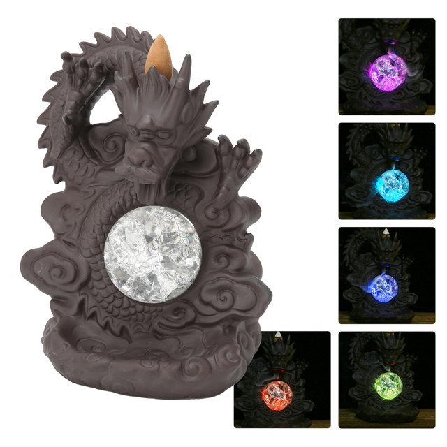 Soporte de incienso con luz LED luz LED Creativeq elegante y magnífico quemador de incienso de reflujo para salón de té para oficina para el hogar para dormitorio sala de ANGGREK Otros
