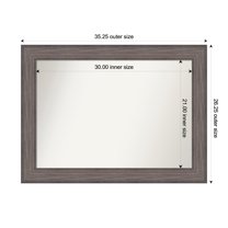 Amanti Art Custom Wall and Bathroom Mirror (26.25 x 35.25 in.), Country Barnwood Frame