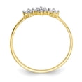 thumbnail image 3 of Primal Gold 10 Karat Yellow Gold with White Rhodium-plated Cubic Zirconia Fashion Ring, 3 of 7