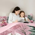 thumbnail image 4 of jejeloiu Christmas Gift Truck Bedding Comforter Set 7pcs,Xmas Tree Queen Bedding Sets,Happy New Year Queen Sheet Sets For Girl Kids,Ultra Soft Bedroom Decoration Reversible, 4 of 8