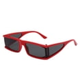 thumbnail image 2 of Only Moment Women Large Sunglasses Polyester UV 400 Glasses Oversized Classic Trend Ladies Sunglasses Sparkling Large Frame Red One Size, 2 of 3