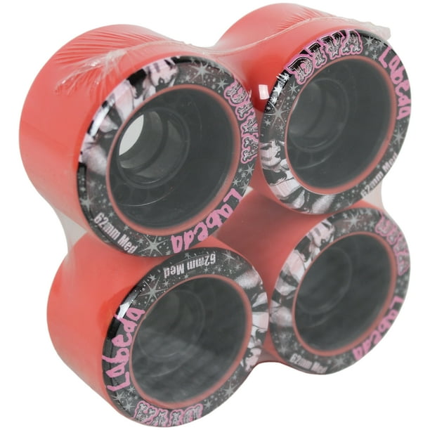 Labeda Quad Wheels Speed Jam Derby Roller Skate Diva Medium Slim 62mm 4