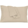 thumbnail image 2 of Royale Linens Queen Pillowcase Set of 2 - Bed Pillow Cover - 20" x 30" - Sand Pillowcases - 1800 Brushed Microfiber, Wrinkle & Fade Resistant - Soft & Cozy- Queen Size Pillow Case (Queen, Sand) Sand Queen Pillow Case, 2 of 9