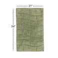 thumbnail image 3 of Knightsbridge Stylish And Comfortable All Season Traditional New Tile Design Cotton Bath Rug 21" X 34" Sage, 3 of 5