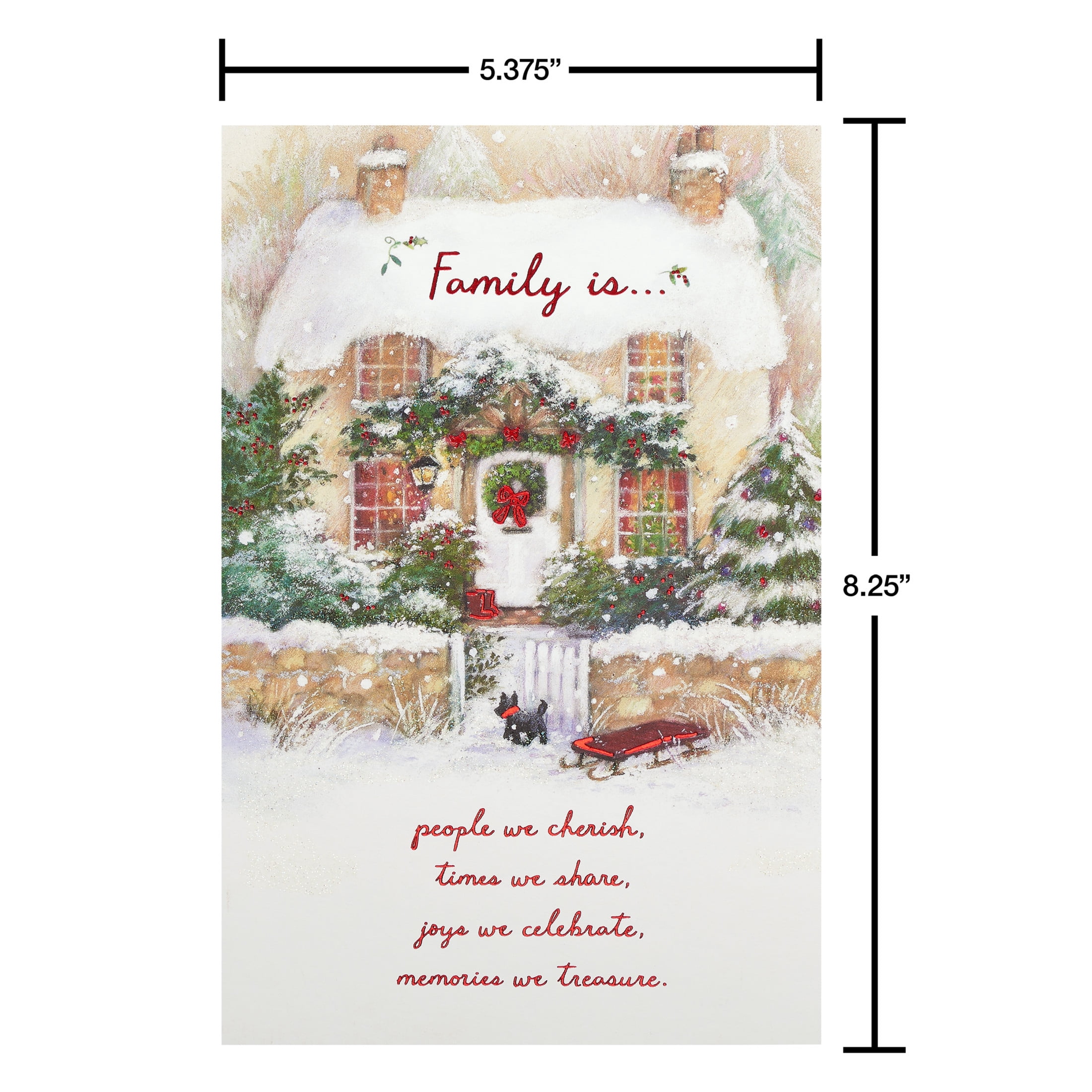 American Greetings Christmas Counter Card for Family (Thinking of you with love)