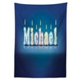 thumbnail image 3 of Ambesonne Michael Tablecloth Rectangular Table Cover, Boys Birthday Party, 60"x90", Blue and Multicolor, 3 of 4
