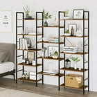 Costway Wooden Shelf Bookcase 3-Tier Open Bookshelf W/X-Design ...