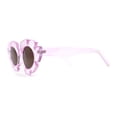 thumbnail image 4 of Womens Tropical Monstera Foliage Leaf Mod Cat Eye Sunglasses Pink Brown, 4 of 4