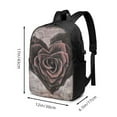 thumbnail image 2 of YFYANG 17" Laptop Backpack, Rose Heart Pattern Fashion Travel Work Backpack with USB and Headphone Cable Interface for Men and Women, 2 of 6