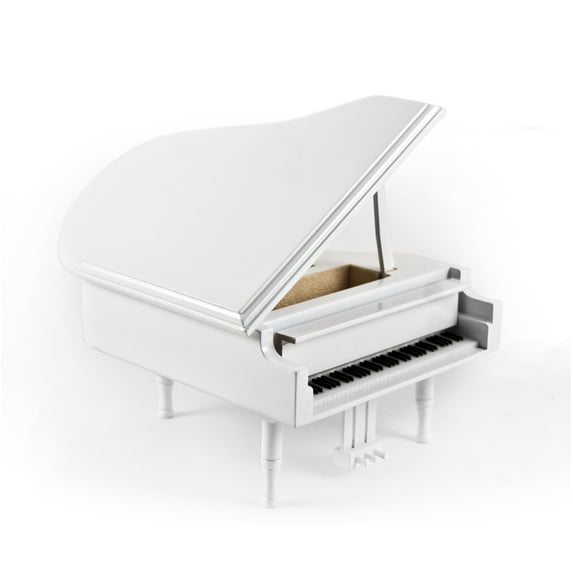 Elegant 22 Note Replica of a Glossy White Lacquer Grand Piano Musical Keepsake - Polonaise