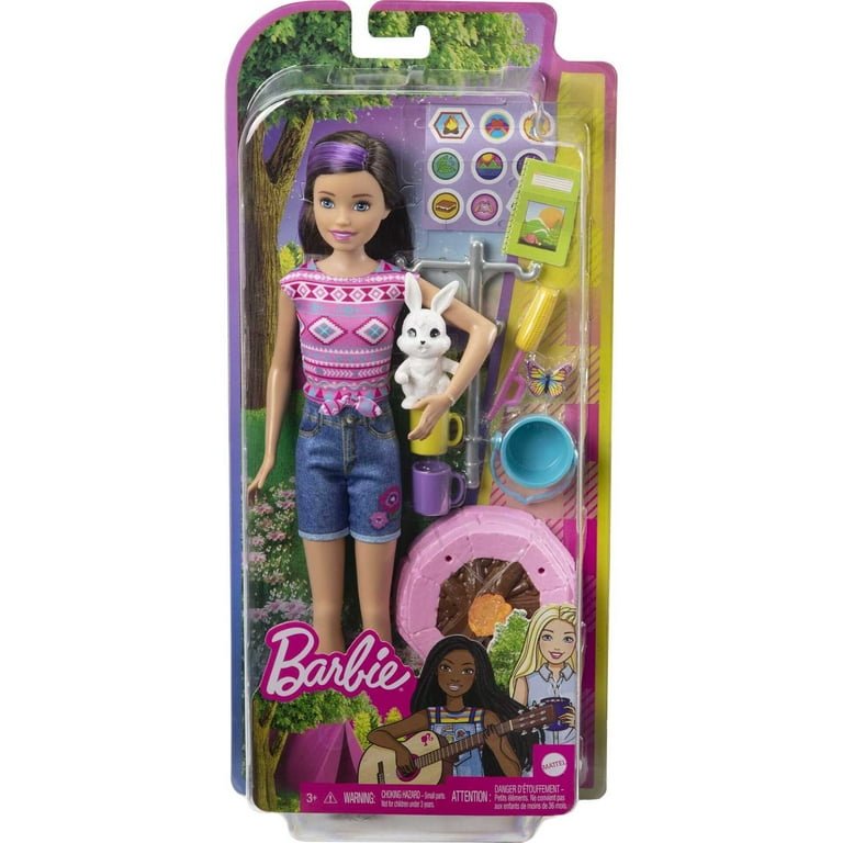 Barbie It Takes Two Skipper Doll & Accessories, Camping-Themed Set with  Bunny, Campfire & More 