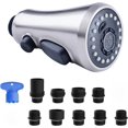 thumbnail image 1 of LAICAIW Kitchen Faucet Spray Head, Kitchen Sink Faucet Pull Down Sprayer Nozzle Replacement Parts, 3 Modes with Aquablade Stream Spray G1/2 Connector, 1 of 7