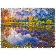 UNIDRAGON Wooden Puzzle Jigsaw, Best Gift for Adults and Kids, Unique Shape Jigsaw Pieces Nature Forest Lake, 9 x 6.2 inches, 125 pieces, Small