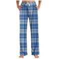 thumbnail image 2 of BUIGTTKLOP Mens and Womens Pajama Pants Unisex Plaid Stretch Comfy Lounge Pants Drawstring Waist Sleep Bottoms with Pockets, 2 of 6