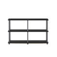 thumbnail image 3 of Furinno Rata 4 x 2 Industrial Multipurpose Flat Base Shelf Display Rack with Metal Frame, Columbia Walnut, 3 of 6