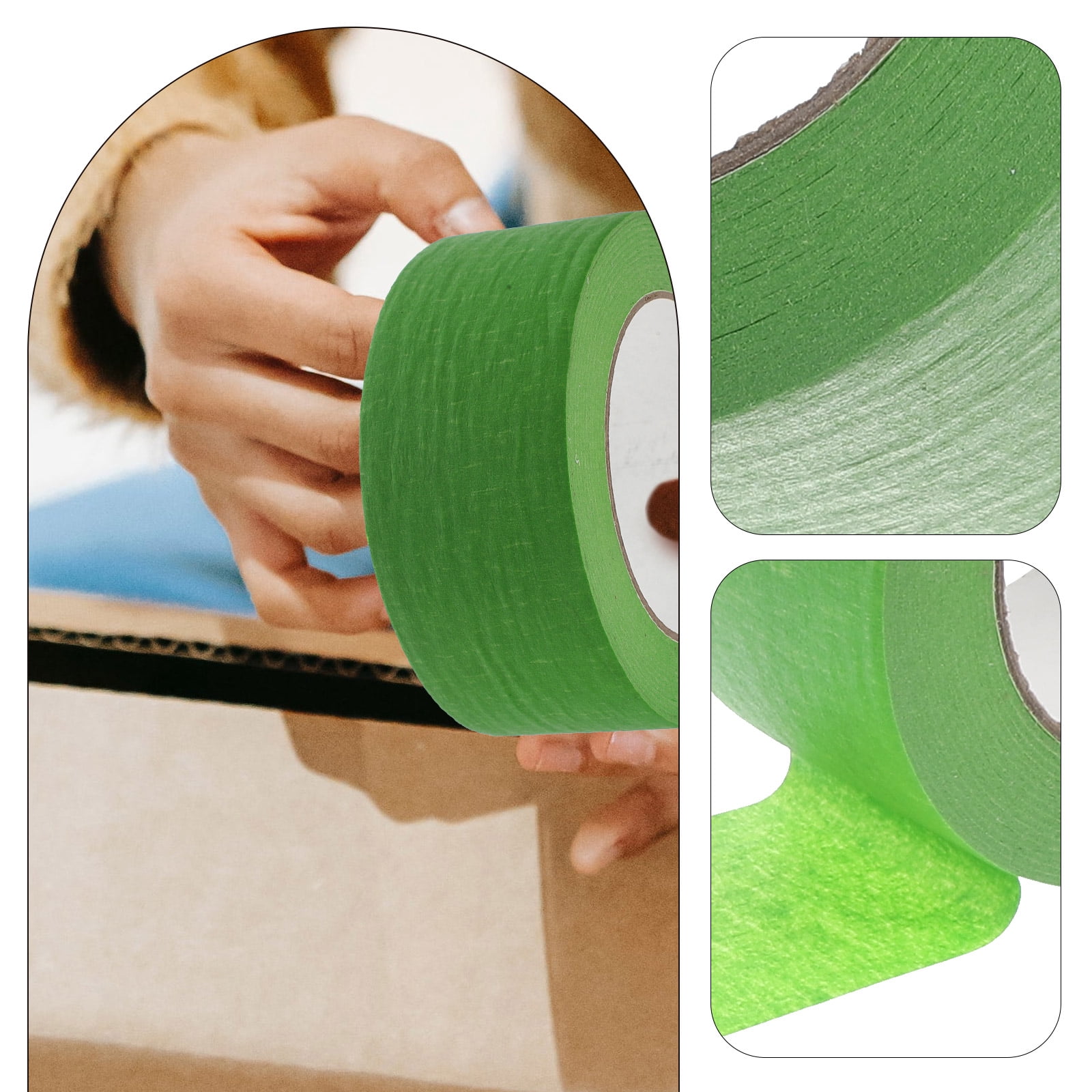 UPOUART Green Masking Tape Multipurpose for Painting, Crafts, Home Improvement, Projects, and