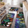 thumbnail image 2 of Multicolor Butterfly Group Pattern Kitchen Rugs Sets Of 3,Kitchen Runner Rugs Non Skid Washable,Decorative Kitchen Floor Mats for Kitchen,Sink,Laundry,17"x30"+ 17"x47" + 17"x59", 2 of 6