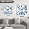 thumbnail image 5 of Navy Blue Gray Coastal Wooden Wall Clock Silent Non Ticking, Summer Beach Coral Shell Ocean Square Wall Clocks Battery Operated, Decor Clock for Home Office, Living Room, Kitchen, 12 Inch, 5 of 9