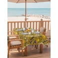 thumbnail image 2 of Outdoor Tablecloth with Umbrella Hole for Patio/Picnic/Party/Camping, Orange Yellow Lemon Birds Waterproof Table Cloth Rectangle Table Cover Washable, Summer Botanical Tropical (60"x 84"), 2 of 8