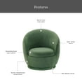 thumbnail image 2 of Better Homes & Gardens Mira Kids Swivel Chair, Olive Velvet, 2 of 12