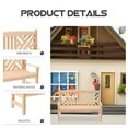 thumbnail image 3 of WHAMVOX Simulation Mini Bench Miniature Garden Bench Wood 1Pcs Scene Decoration for Collectors, 3 of 5