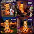 thumbnail image 2 of 8ft Halloween Inflatable, Stacked Pumpkins with Witch Hat and Built-in LED Lights, Outdoor Blow up Yard Decor for Lawn, Garden, Porch and Halloween Party, Orange, 2 of 9