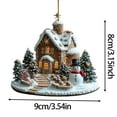 thumbnail image 3 of XINGXIANG Christmas Tabletop Decor, Snowman Gingerbread House Decoration for Indoor, Xmas Desktop Decor for Home Holiday New Year, 6.7x8 Inch Christmas Tree Decoration, 3 of 7