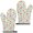 Tulip Fern Blossom, variant on Tulip Poppy Bee Oven Mitt Set, 1 Pair Baking Mitts, Heat Resistant, Kitchen Cooking Accessories, for Kitchen BBQ and Outdoor Grilling, 7 X 13 in