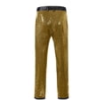 thumbnail image 4 of YLSDY Men's Sequined Suit Pants Fashion Sparkly Nightclub Trousers Business Party Casual Sweatpant Performance Clothes Gold M, 4 of 8
