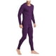 thumbnail image 1 of Conjuntos de ropa interior térmica para hombre, sólidos, finos, cuello redondo, mangas largas, ropa interior y pantalones abrigados, trajes para hombre, camisetas y pantalones de algodón., 1 of 4